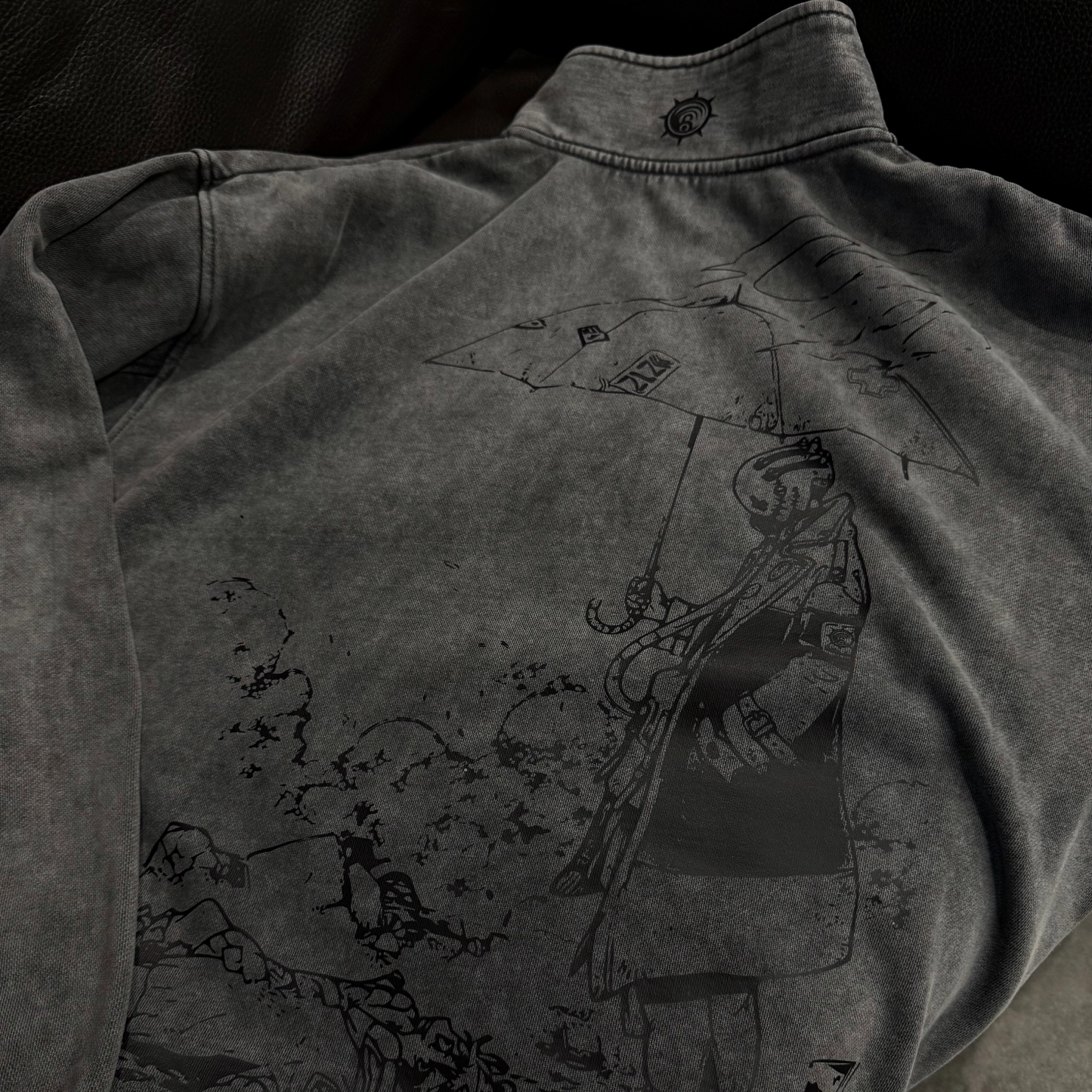 Gachiakuta Premium Quarter-Zip Washed Hoodie