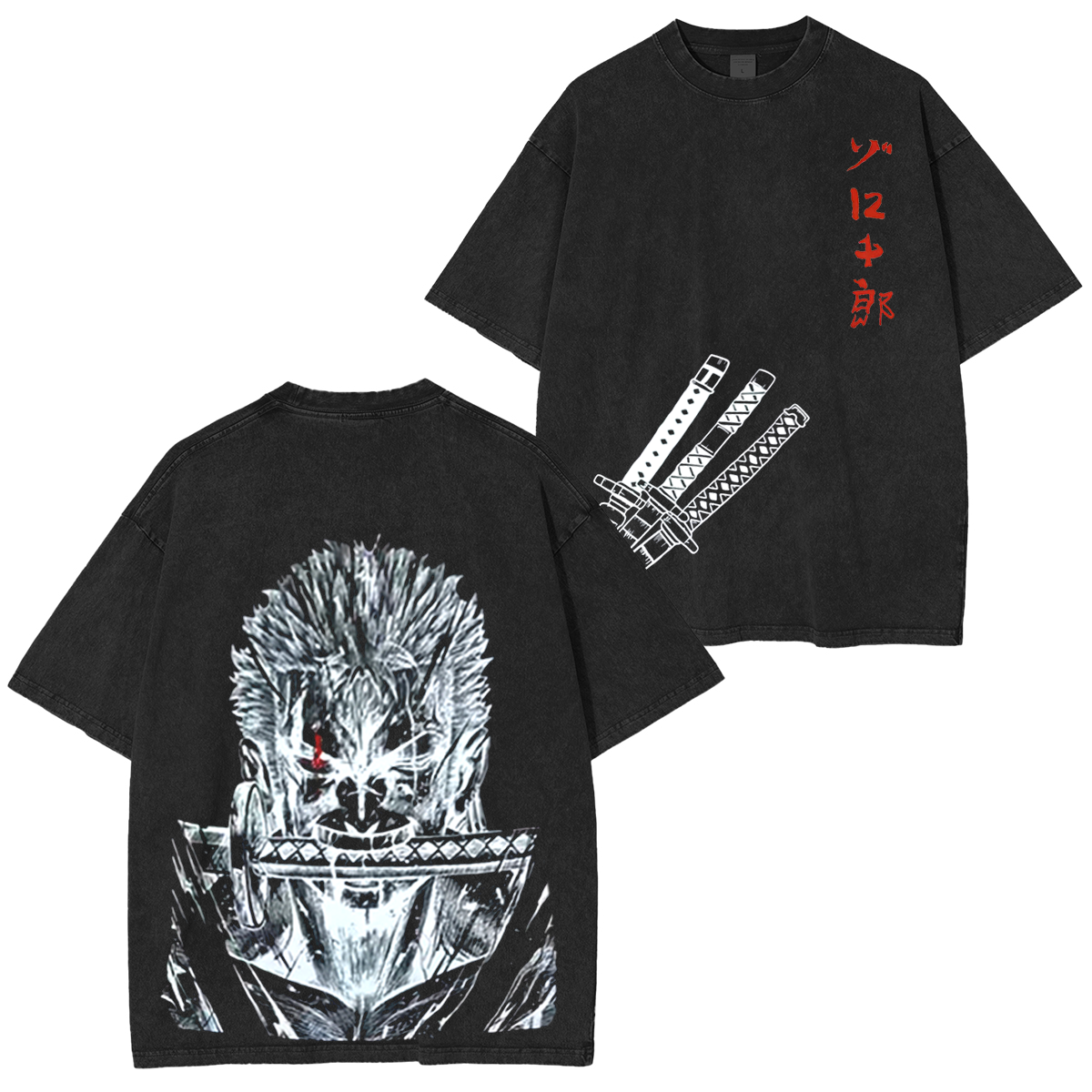 Zoro Three Swords,Retro One Piece Oversized T-shirt/Crewneck/Hoodie