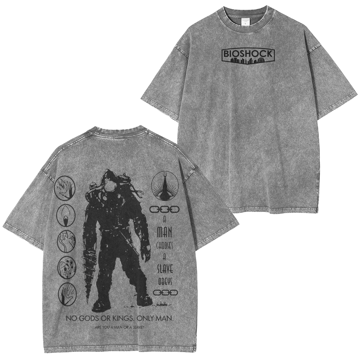 BioShock Would You Kindly Big Daddy Vintage Washed T-shirt/Crewneck/Hoodie