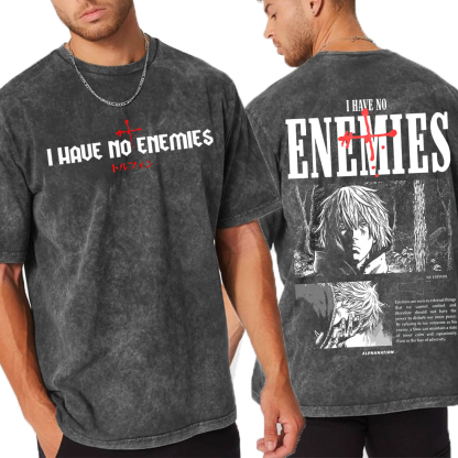 I HAVE NO ENEMIES,Vinland Saga Amine Unisex Washed T-Shirt