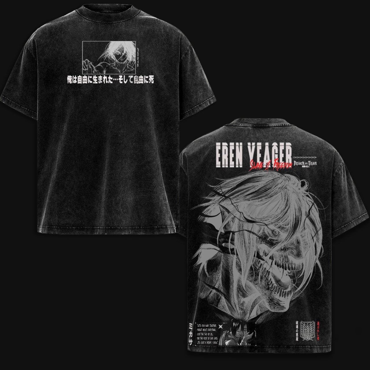 Attack on Titan Washed T-shirt/Crewneck/Hoodie
