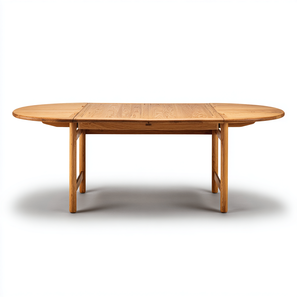 Mesa de comedor extensible madera maciza 200x100x75 cm - madera clara - diseño funcional adecuado para comedor-Miviahanest