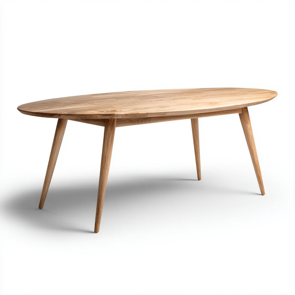 Mesa de centro madera maciza 128x65x46 cm - roble natural - estilo escandinavo para salón-Miviahanest