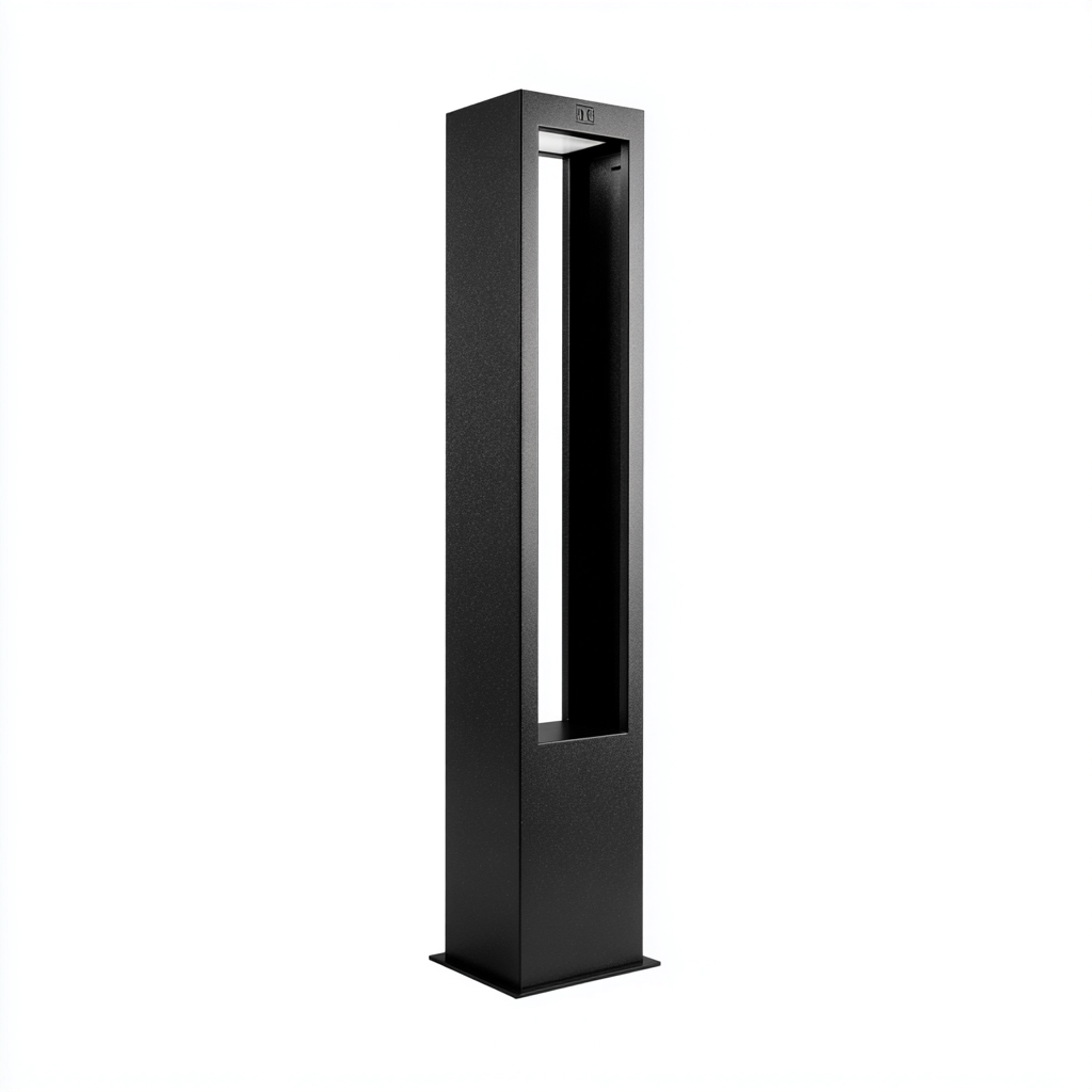 Lámpara de pie LED metal 25x25x120 cm - negro - para salón - dormitorio - diseño minimalista-Miviahanest