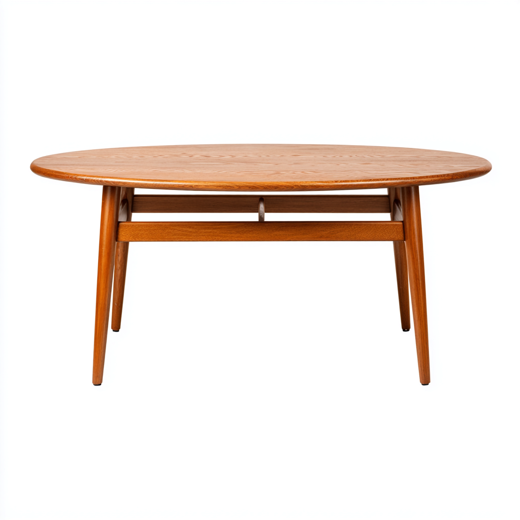 Mesa de centro de madera maciza 125x65x45 cm - marrón claro - diseño nórdico para salón-Miviahanest