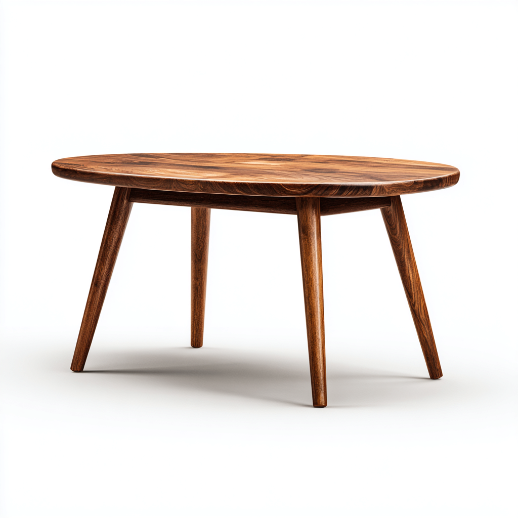 Mesa de centro de madera maciza 95x95x45 cm - marrón - diseño nórdico para salón-Miviahanest