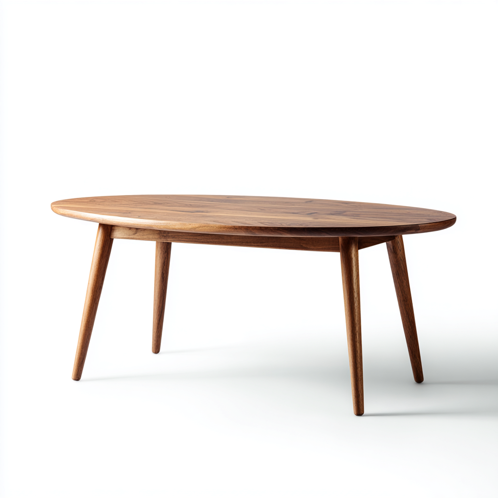 Mesa de centro de madera maciza 118x60x44 cm - marrón - diseño nórdico para salón-Miviahanest
