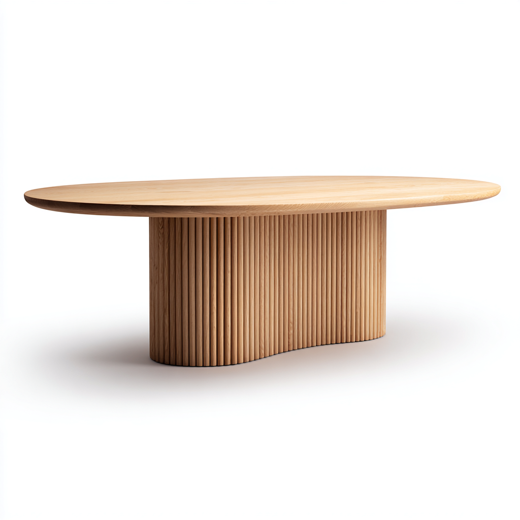 Mesa de comedor madera maciza 200x100x75 cm - madera clara - diseño contemporáneo adecuado para comedor-Miviahanest