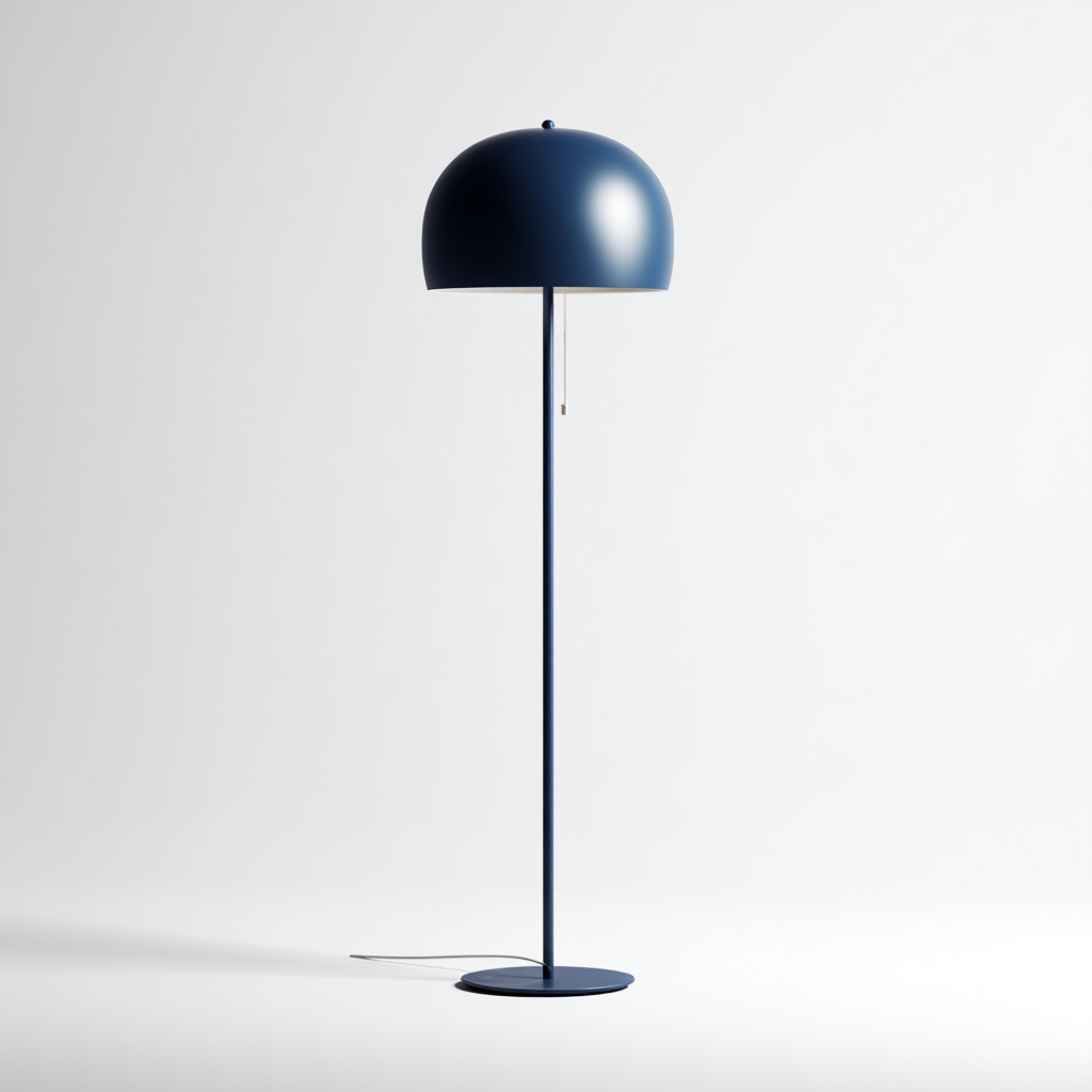 Lámpara de pie metal 28x28x150 cm - Azul - Diseño moderno para salón-Miviahanest