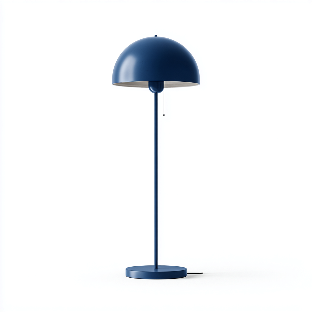 Lámpara de pie metal 26x26x145 cm - Azul - Diseño moderno para salón-Miviahanest