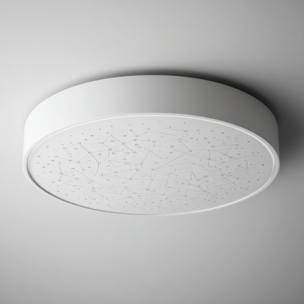 Lámpara de techo metal y acrílico 34x34x11 cm - blanco - diseño moderno apta para interiores-Miviahanest