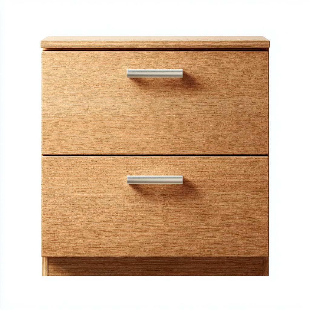 Mesita de noche madera 48x38x55 cm - roble - diseño moderno para dormitorio-Miviahanest