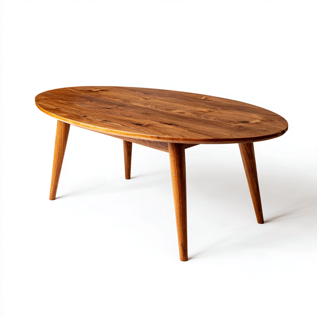 Mesa de centro de madera maciza 118x62x44 cm - marrón - diseño nórdico para salón-Miviahanest