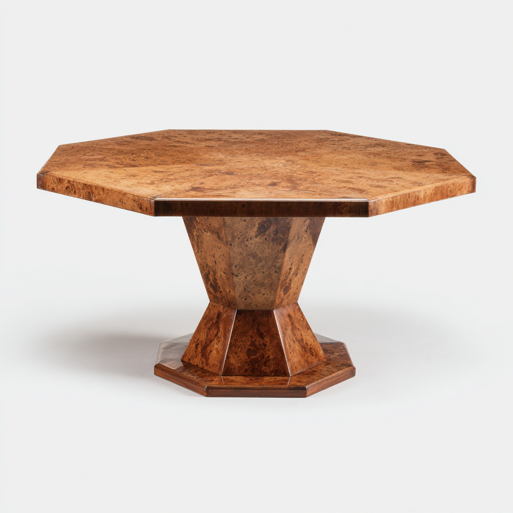 Mesa de comedor apto para comedor estructura de madera burled 150x150x76 cm - madera natural - diseño moderno-Miviahanest