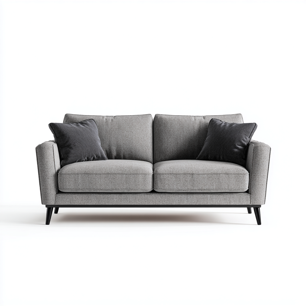 Sofá lineal tela 172x88x90 cm - gris - para salón - diseño moderno-Miviahanest