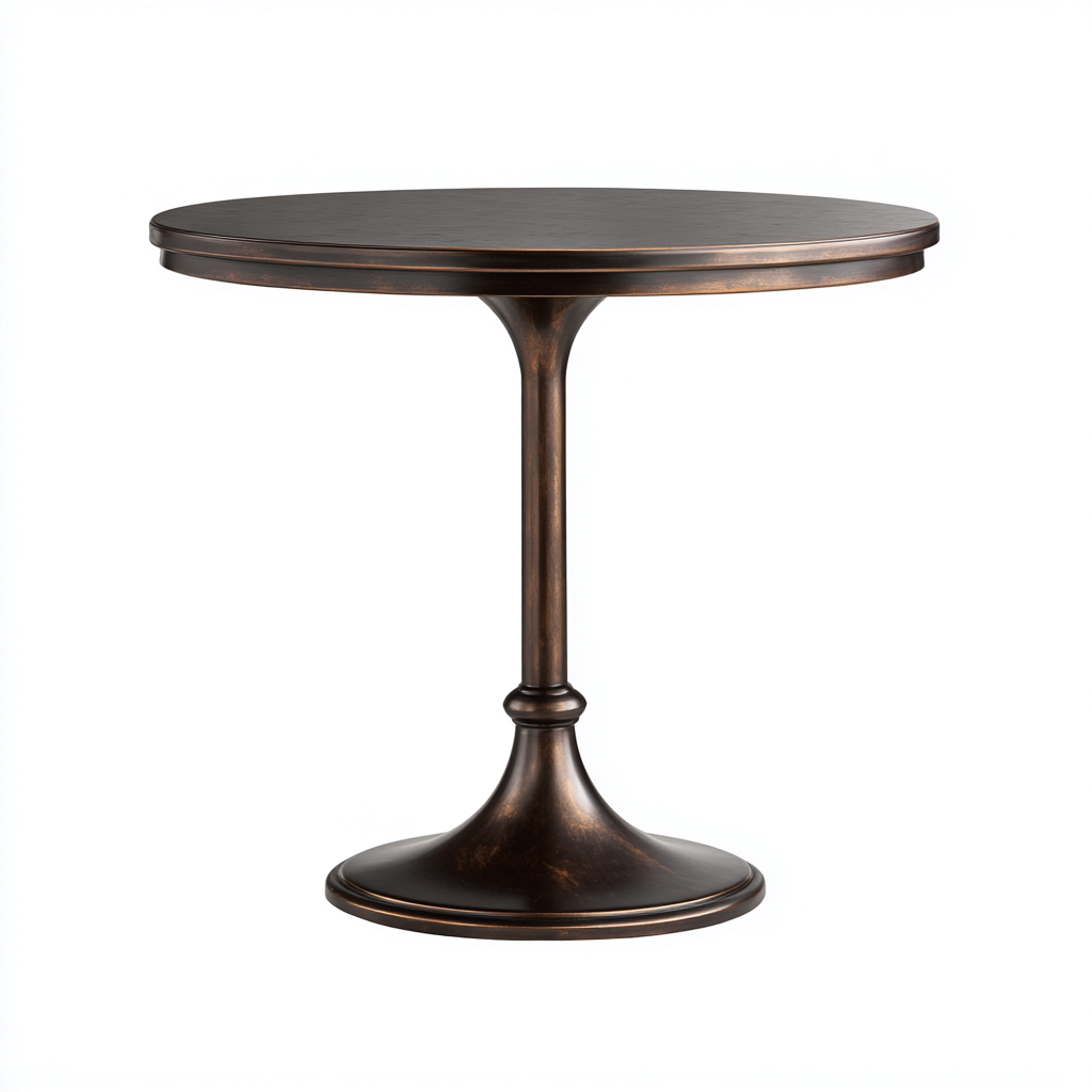 Mesa de comedor metal 110x110x75 cm bronce oscuro para comedor diseño moderno-Monoiohome