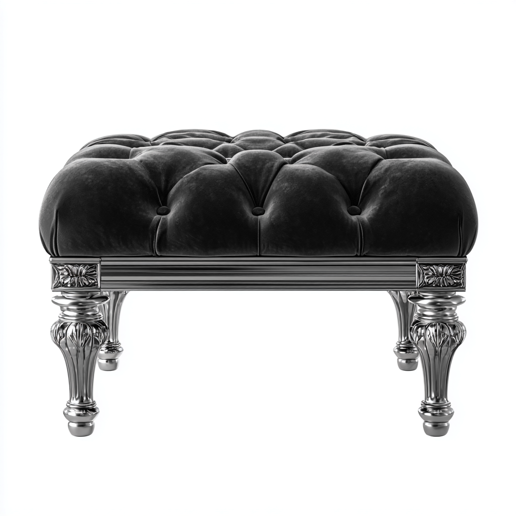 Banco de pie de cama tapizado terciopelo negro 100x40x45 cm - adecuado para dormitorio - estilo clásico-Monoiohome