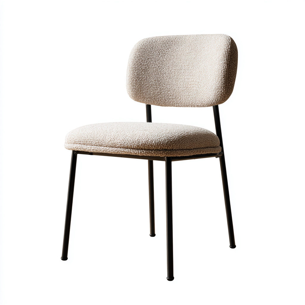 Silla de comedor tela 60x58x85 cm - beige - diseño moderno apta para comedor-Monoiohome