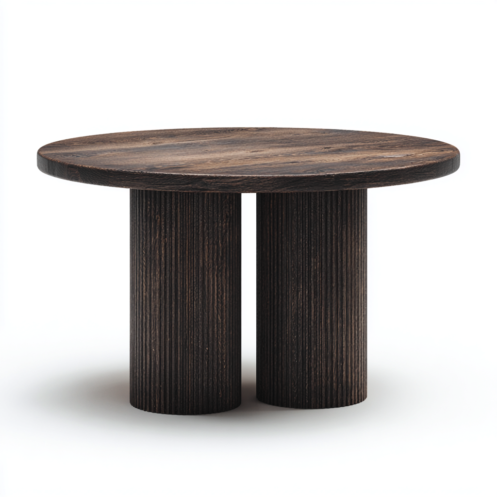 Mesa de comedor madera 100x100x75 cm - marrón oscuro - diseño moderno para comedor-Monoiohome