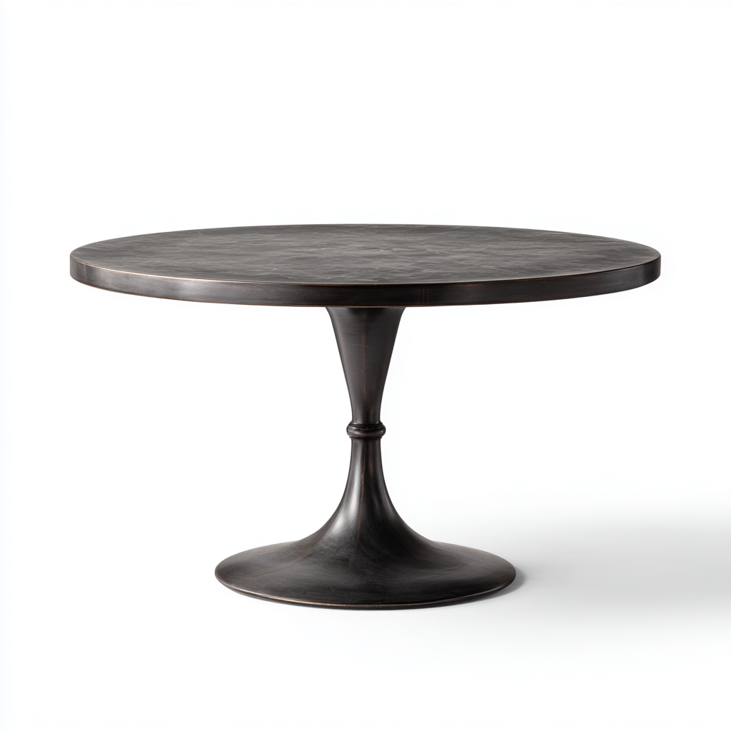 Mesa de comedor metal 135x135x76 cm bronce oscuro para comedor diseño moderno-Monoiohome