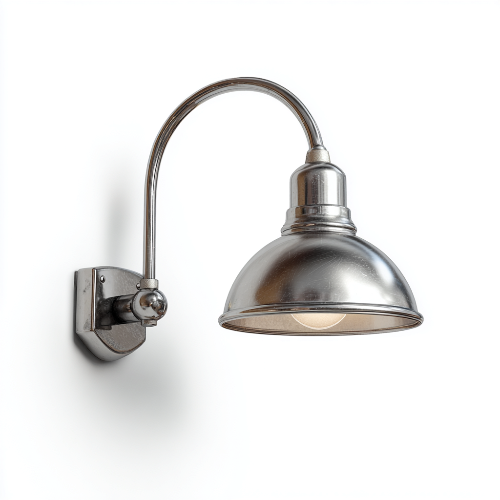 Aplique de pared metal 25x18x32 cm - plata - apto para pasillo - cocina - estilo industrial-Monoiohome