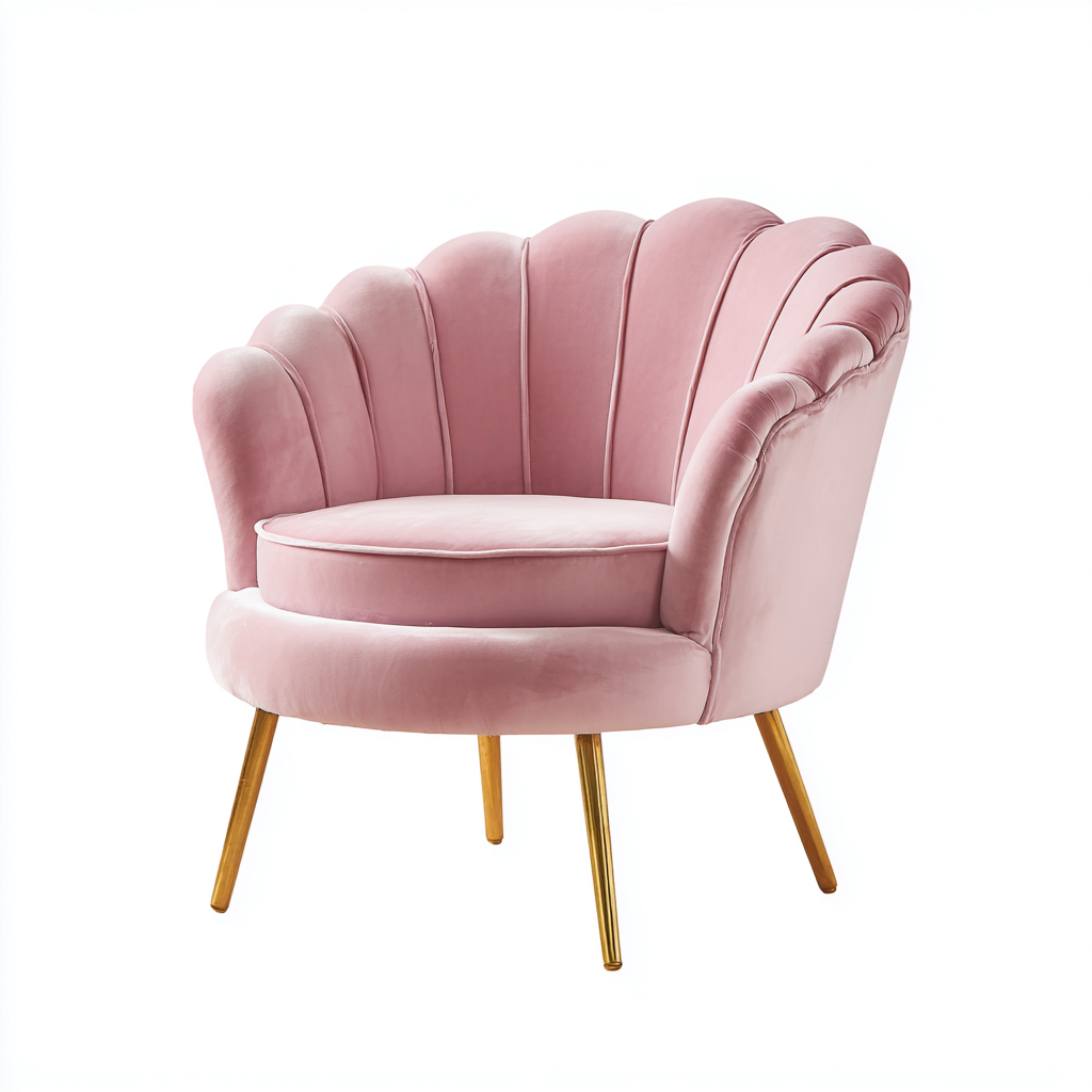 Sillón tapizado 62x68x80 cm rosa para salon diseño moderno-Monoiohome
