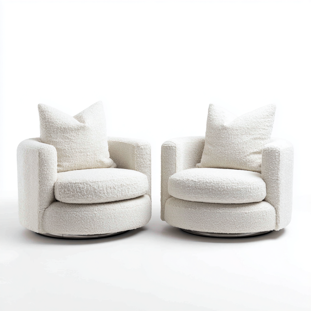 Sillón tapizado 90x85x80 cm - blanco - diseño moderno para salón-Monoiohome