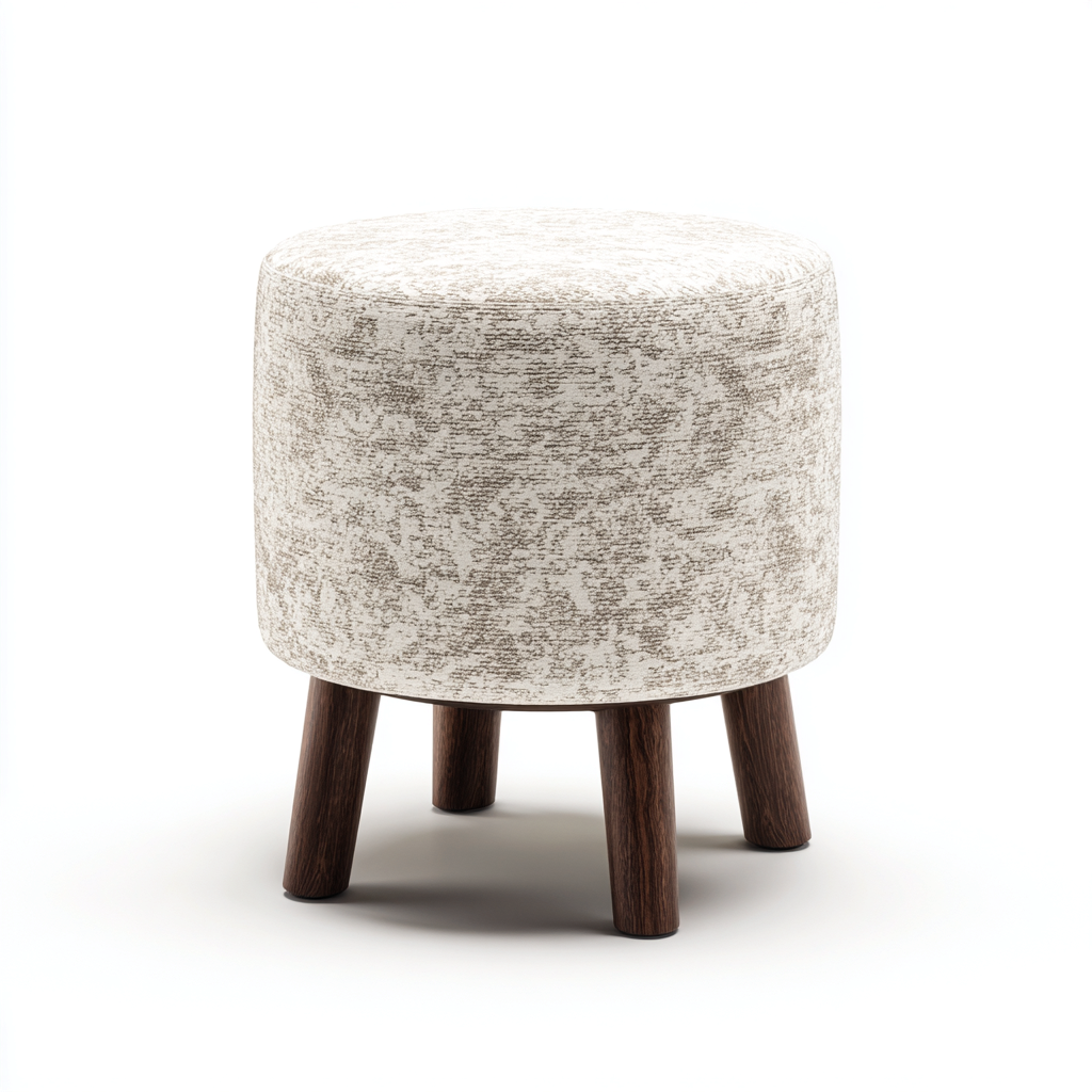 Reposapiés tapizado tela 30x30x45 cm - beige - diseño moderno para salón-Monoiohome