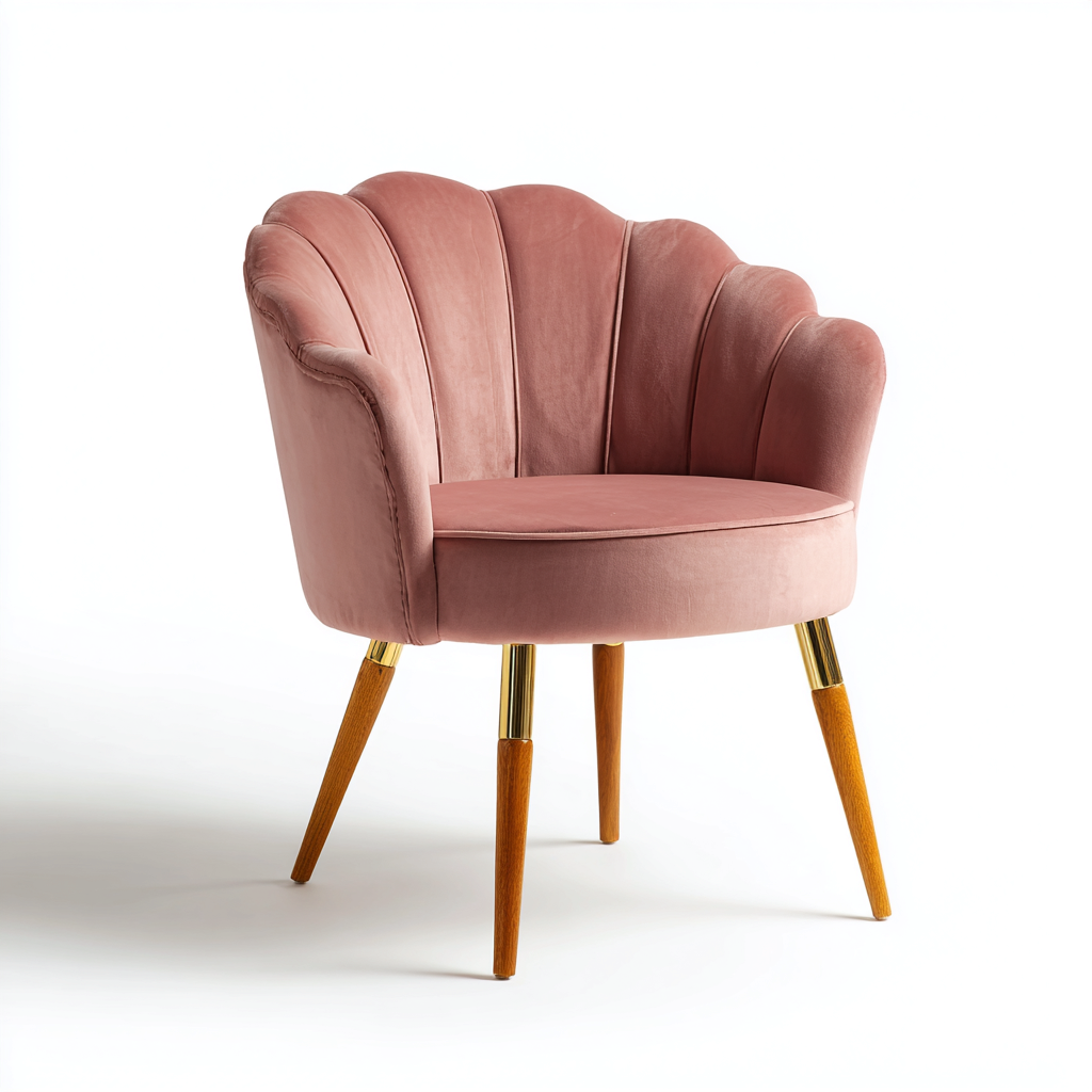 Sillón tapizado 60x65x80 cm rosa para salon diseño moderno-Monoiohome