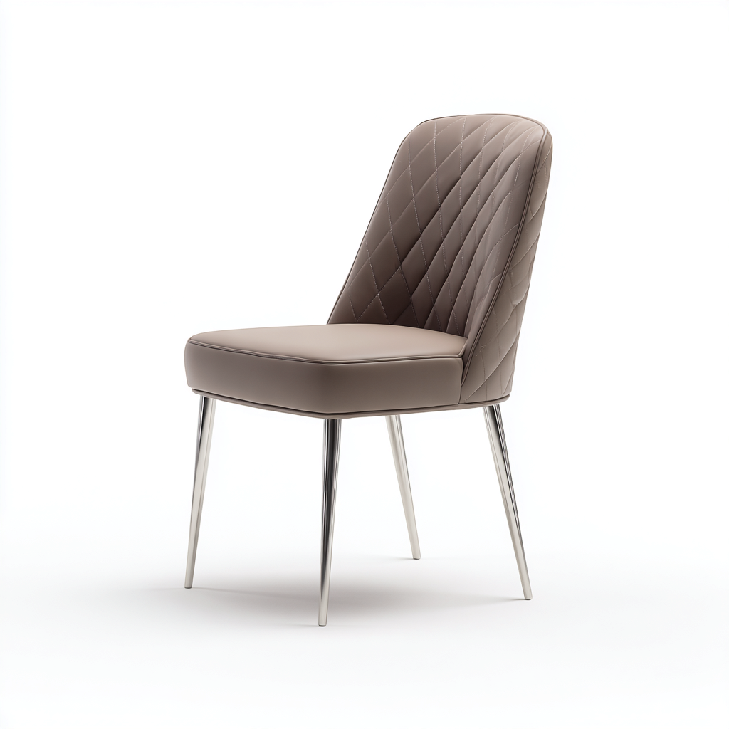 Silla de comedor tapizada 49x52x86 cm - marrón claro - diseño moderno acolchado apta para comedor-Monoiohome