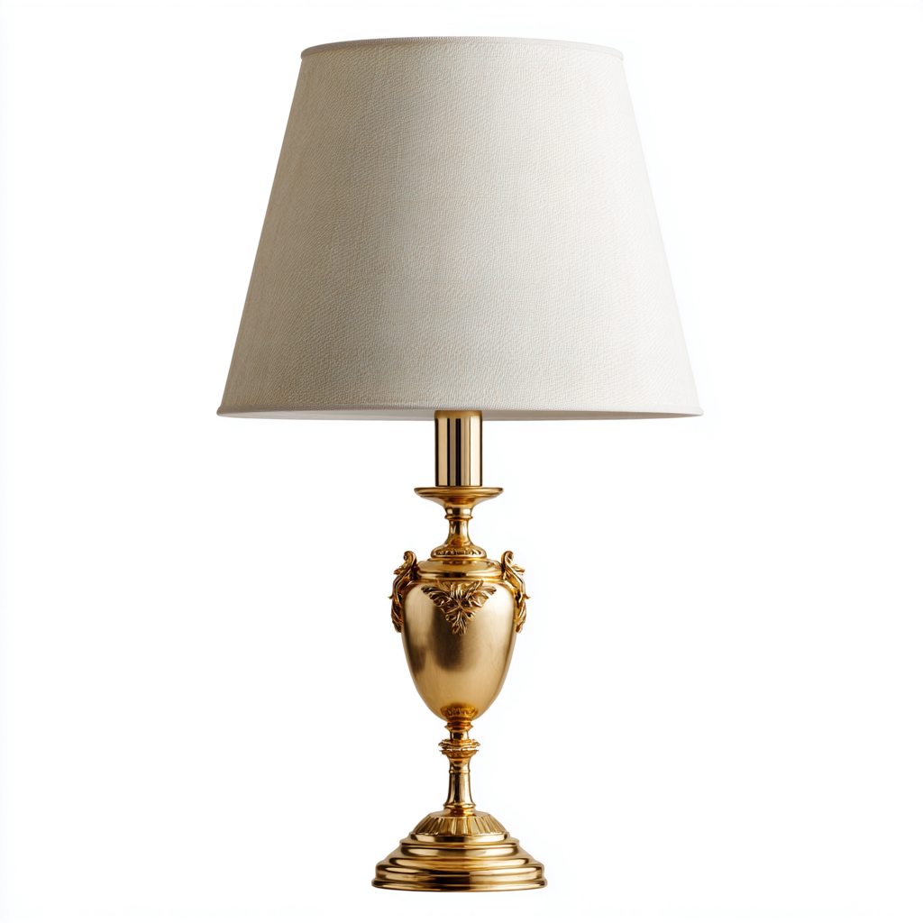 Lámpara de mesa metal tela 30x30x58 cm dorado - beige para iluminación interior - diseño clásico elegante-Monoiohome