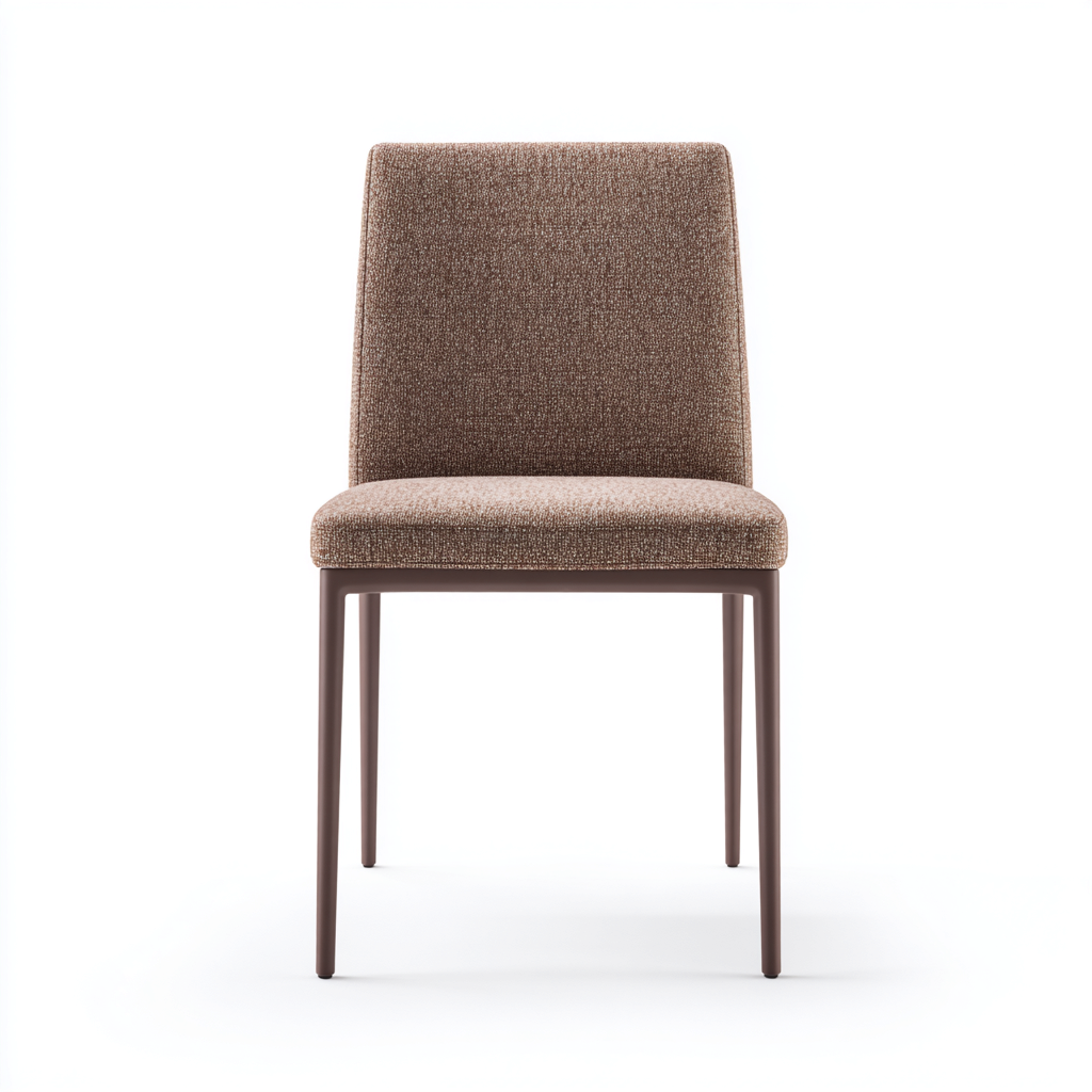 Silla de comedor tela 60x58x85 cm - marrón - diseño moderno apta para comedor-Monoiohome