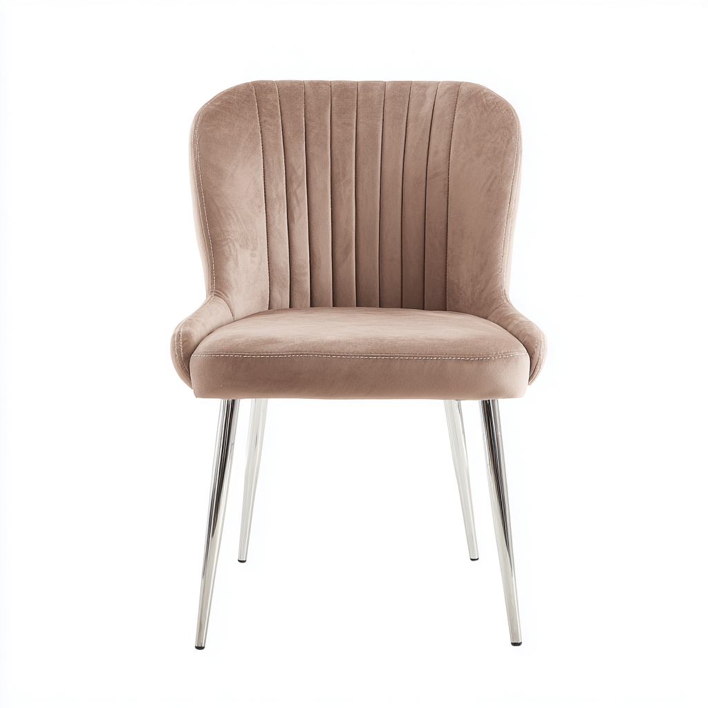 Silla de comedor tela 60x58x85 cm - beige - diseño moderno apta para comedor-Monoiohome