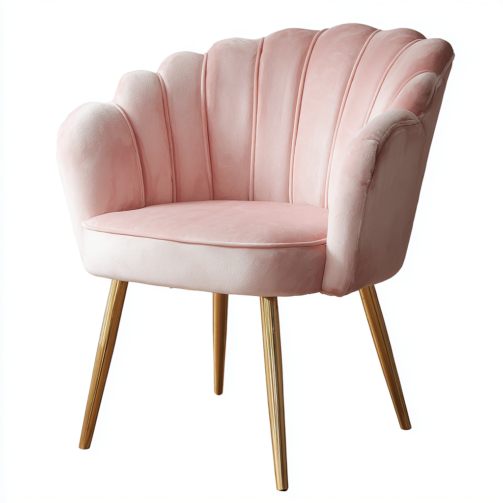 Sillón tapizado terciopelo 78x75x85 cm - rosa - diseño moderno para salón-Monoiohome