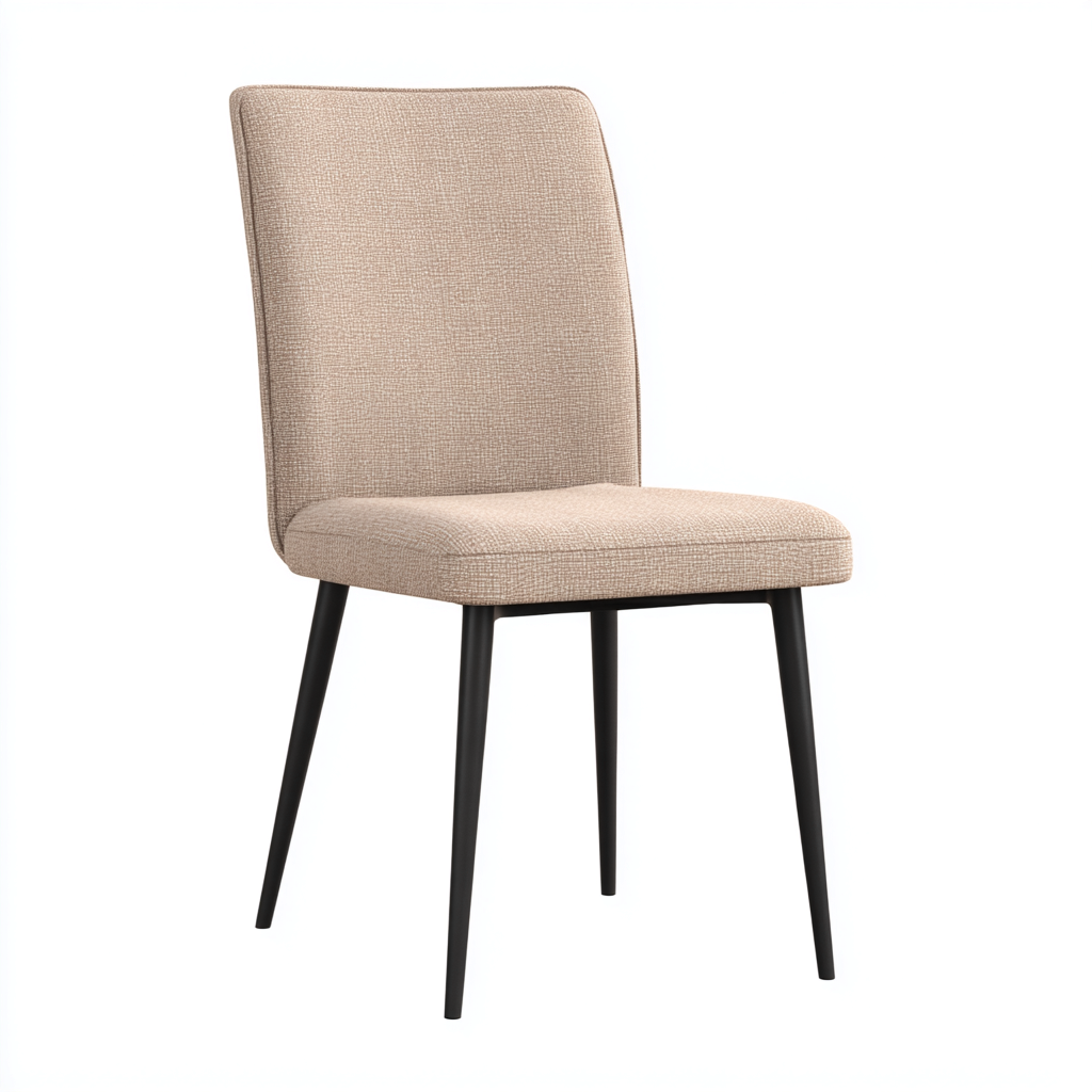 Silla de comedor tela 60x58x85 cm - beige - diseño moderno apta para comedor-Monoiohome