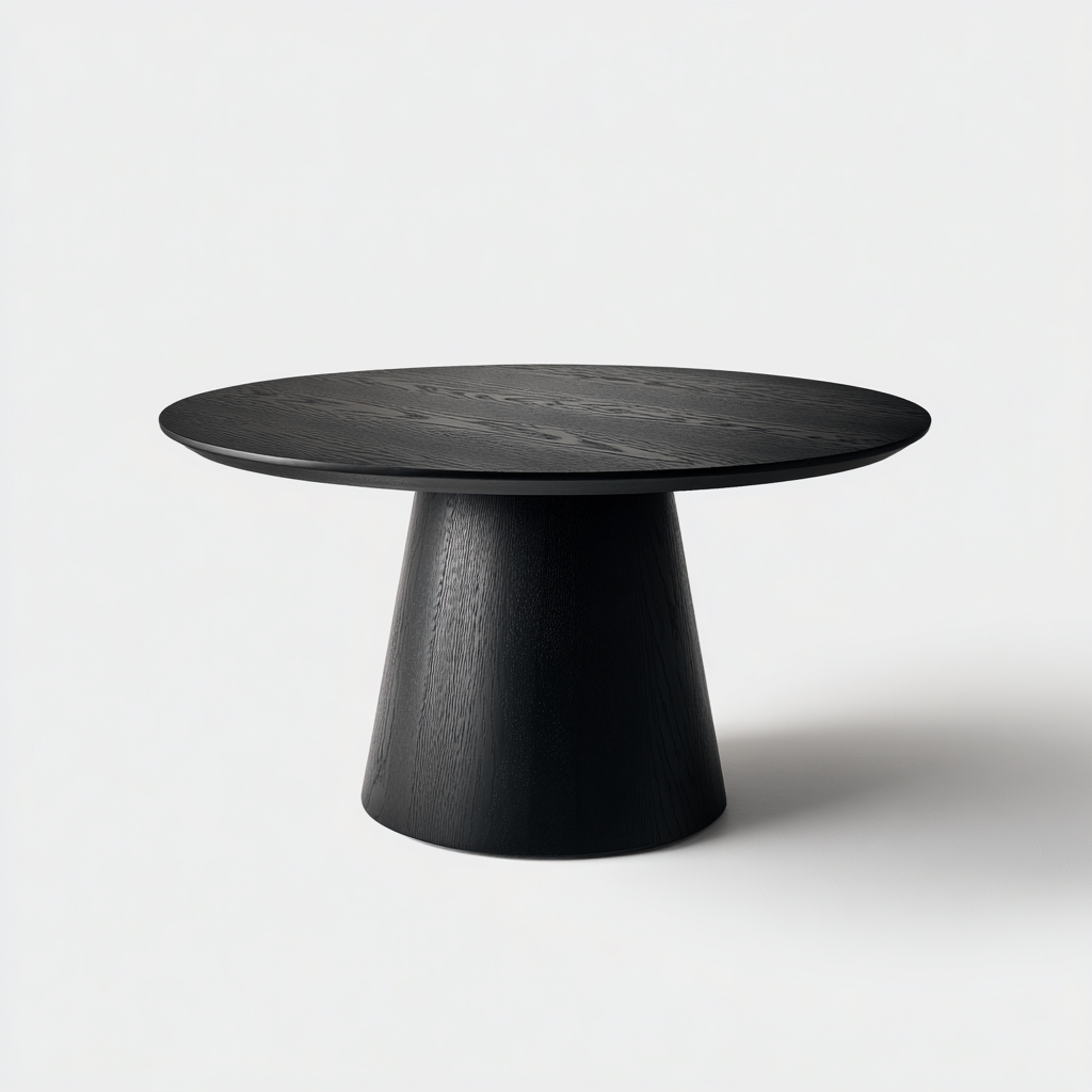 Mesa de comedor madera 150x150x78 cm negro para comedor diseño moderno-Monoiohome