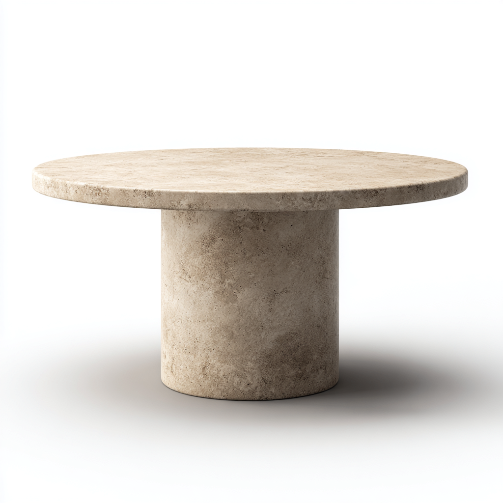 Mesa de comedor piedra 175x175x84 cm beige para comedor diseño moderno-Monoiohome