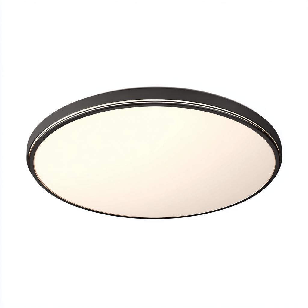 Lámpara de techo - metal y acrílico negro y blanco 34x34x6 cm - diseño minimalista para interiores-Monoiohome