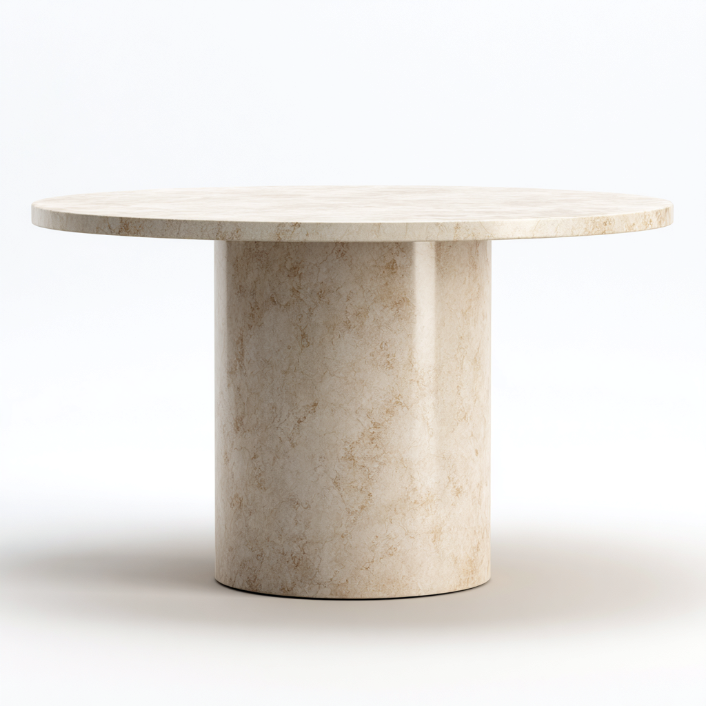 Mesa de comedor piedra 170x170x83 cm beige para comedor diseño moderno-Monoiohome