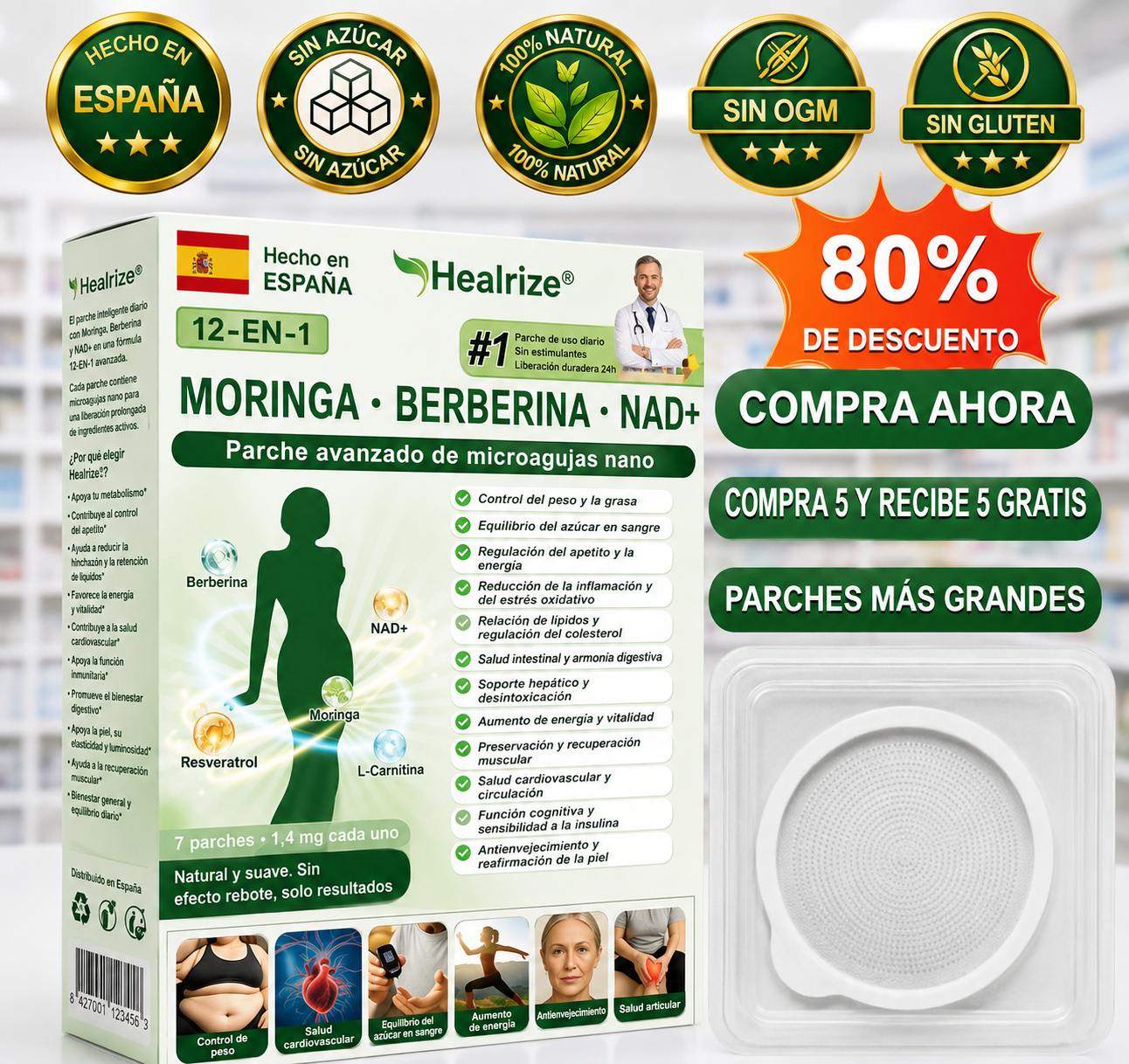 Healrize® 12-en-1 | Parche Diario