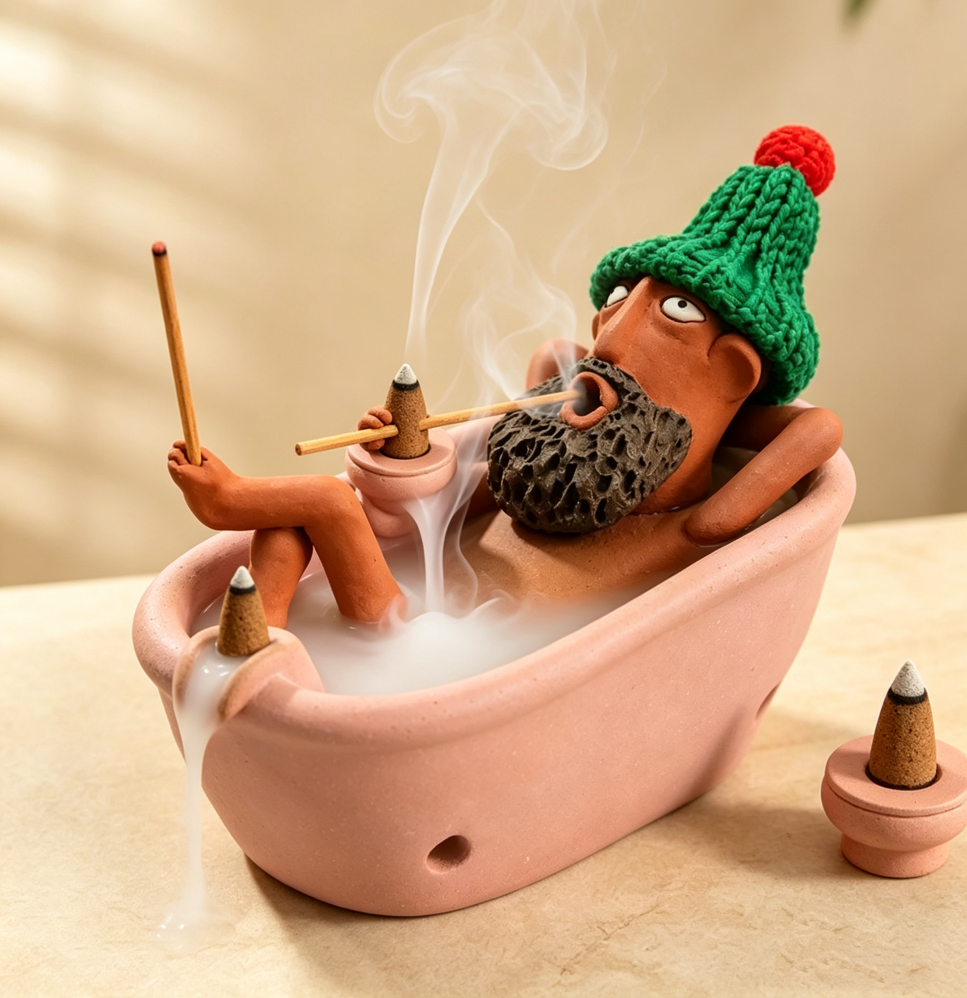 🔥LAST DAY! Early Bird 50% OFF | 🎉Lazy Bath Man Incense Burner 🛁🧘