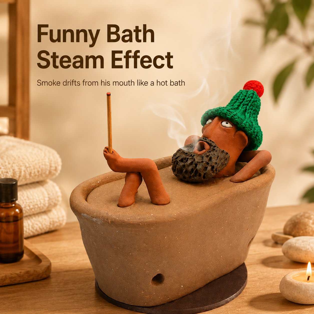 🔥LAST DAY! Early Bird 50% OFF | 🎉Lazy Bath Man Incense Burner 🛁🧘