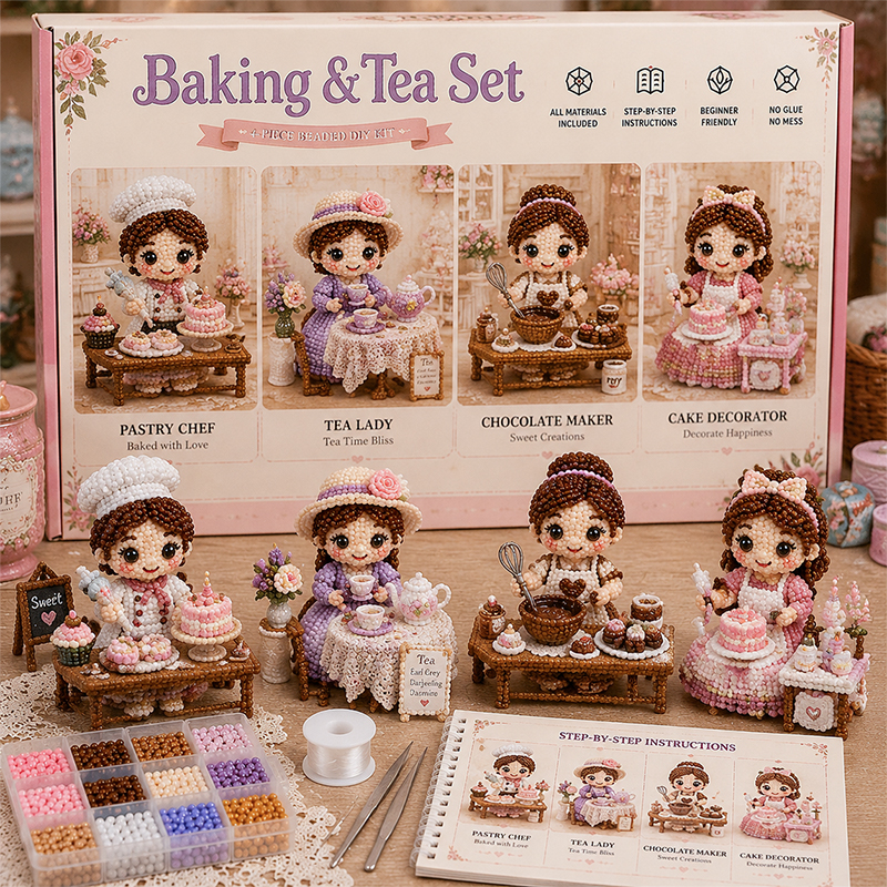 🧵 Hobby Collection – 4-Piece DIY Beaded Craft Kit 🎨
