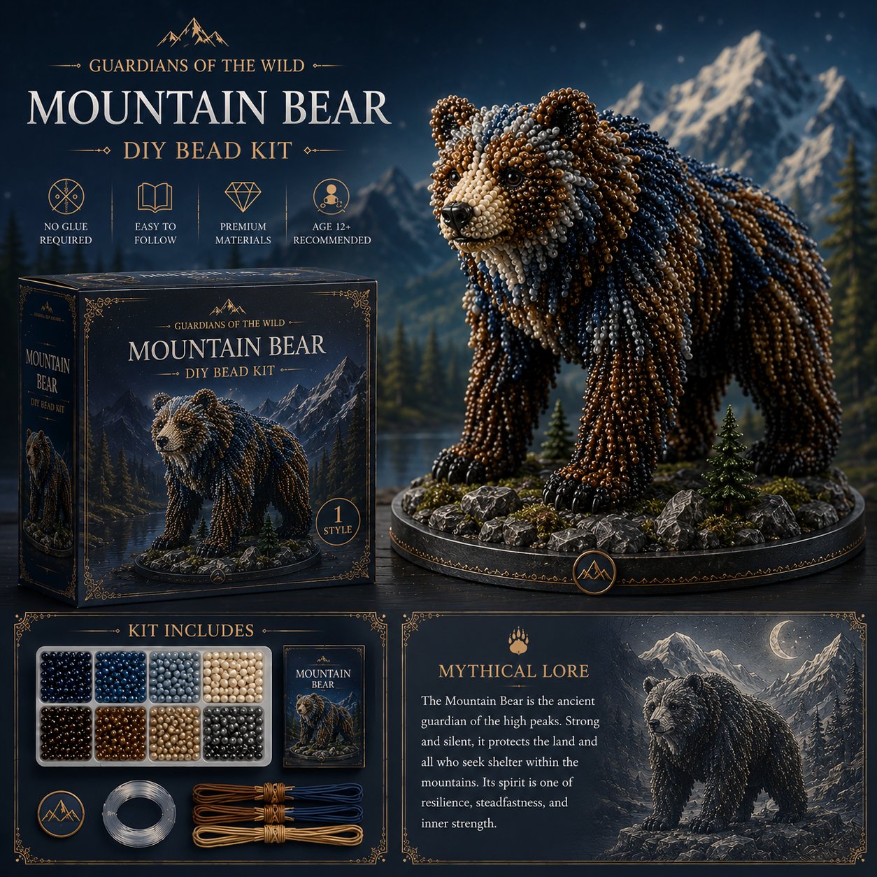 🔥Last Day 49% OFF🎁3D Animal Guardian DIY Bead Kit Collection