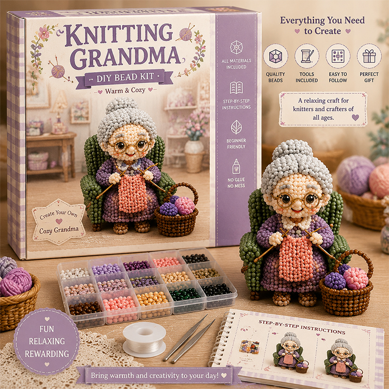 🧵 Hobby Collection – 4-Piece DIY Beaded Craft Kit 🎨