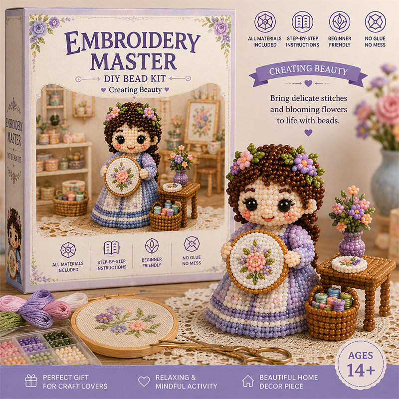 🧵 Hobby Collection – 4-Piece DIY Beaded Craft Kit 🎨