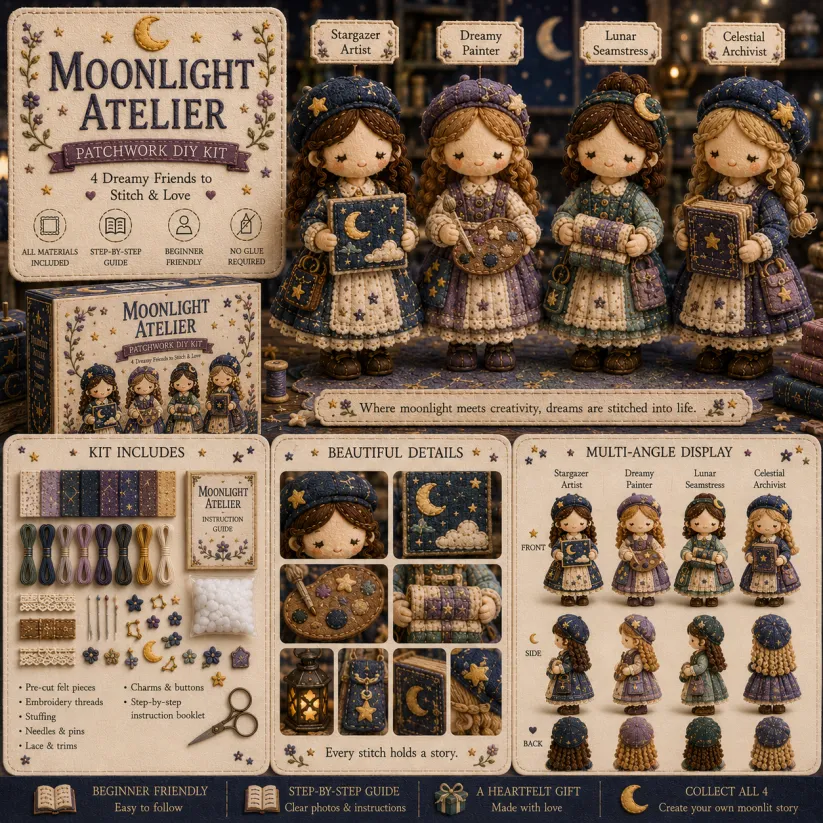 🎁Last Day Buy 2 Save 10%🧵 Tiny Worlds Collection – Patchwork DIY Kit Series
