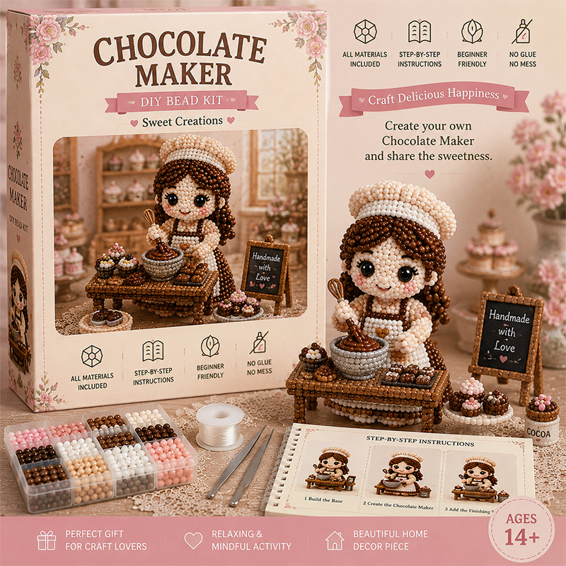 🧵 Hobby Collection – 4-Piece DIY Beaded Craft Kit 🎨