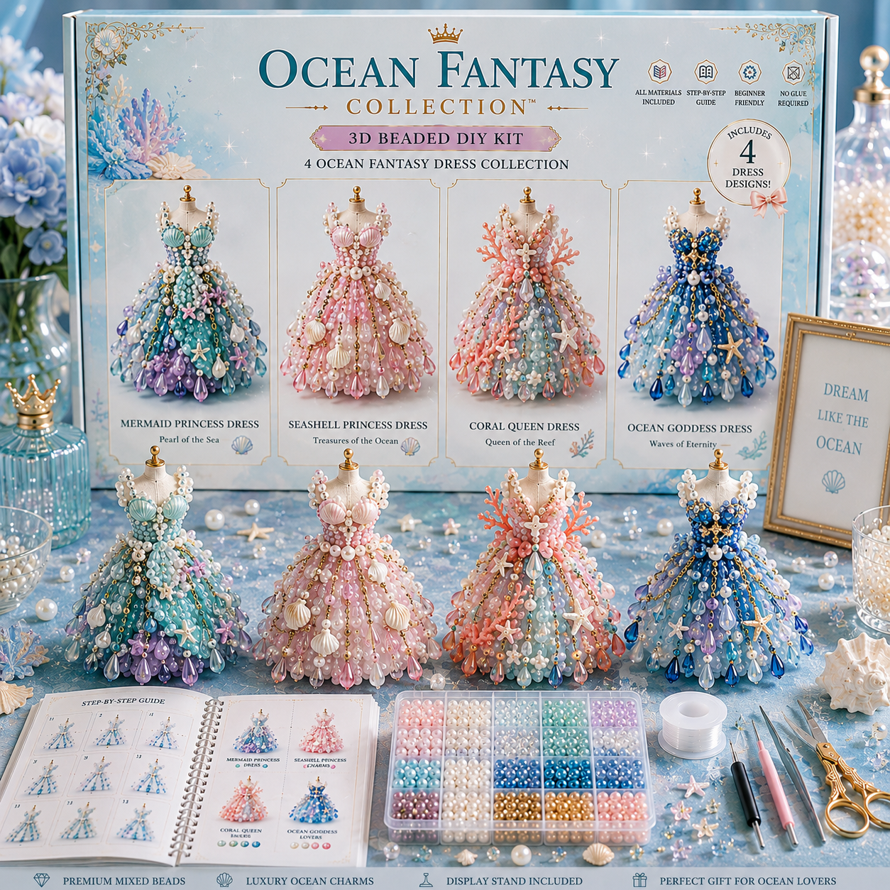 🌸 Magical Dress Worlds™ — 3D Beaded DIY Collection