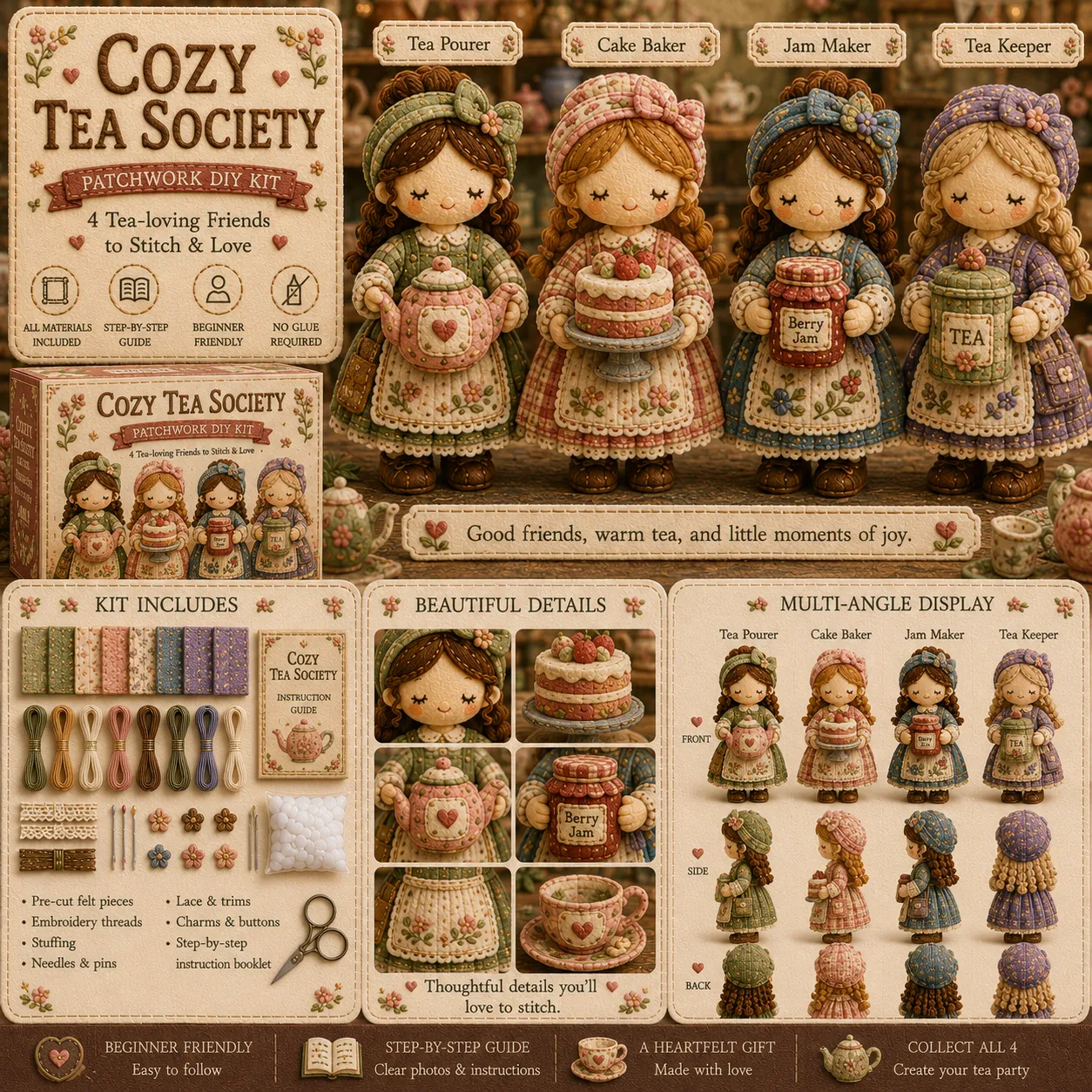 🎁Last Day Buy 2 Save 10%🧵 Tiny Worlds Collection – Patchwork DIY Kit Series